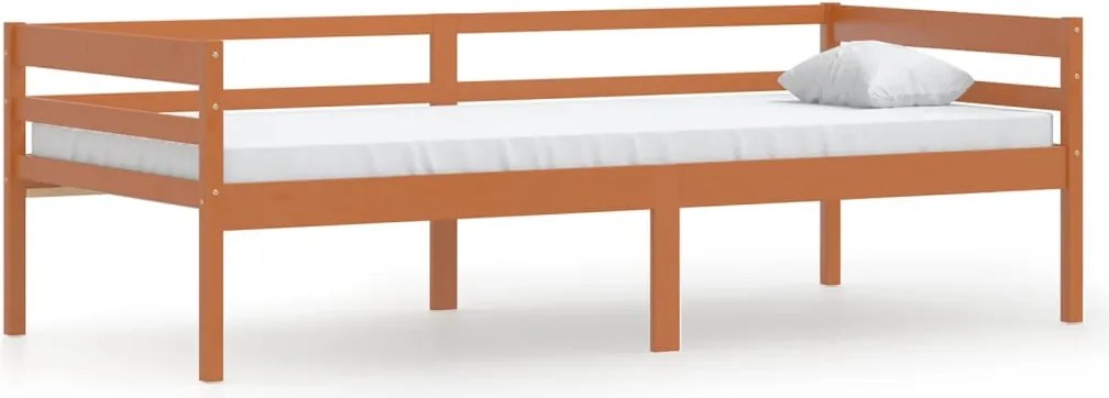 vidaXL Cadru de pat, maro miere, 90x200 cm, lemn masiv de pin