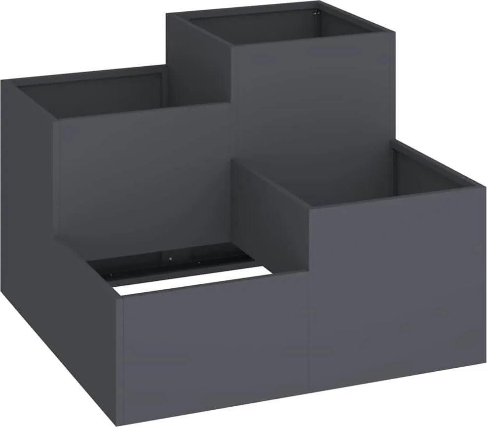 vidaXL Vază pentru Grădină Antracit 100 x 100 x 60 cm Oțel