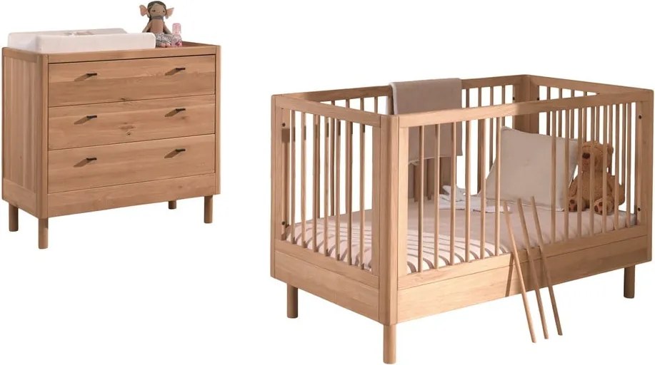 Set de mobilă pentru copii 2 buc. din lemn de stejar Forrest – Vipack