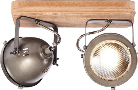 Brilliant - Aplica spot CARMEN WOOD 2xGU10/5W/230V eucalipt