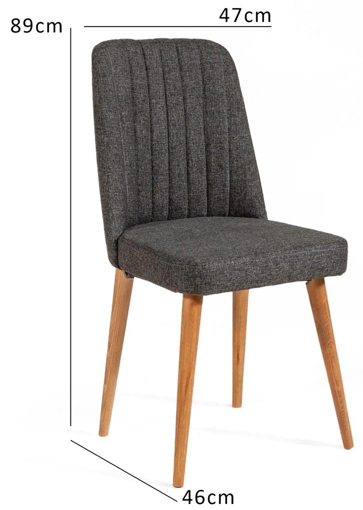 Scaun sufragerie Vlasta 1 (pin atlantic + antracit) . 1093069