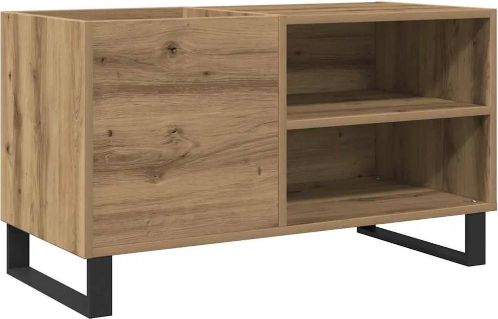 vidaXL Dulap discuri stejar artizanal, 84,5x38x48 cm, lemn prelucrat