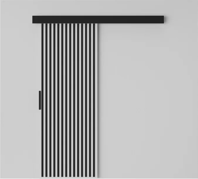 Ușă glisantă Perion – 76x1.6x205 cm – Alb / Negru