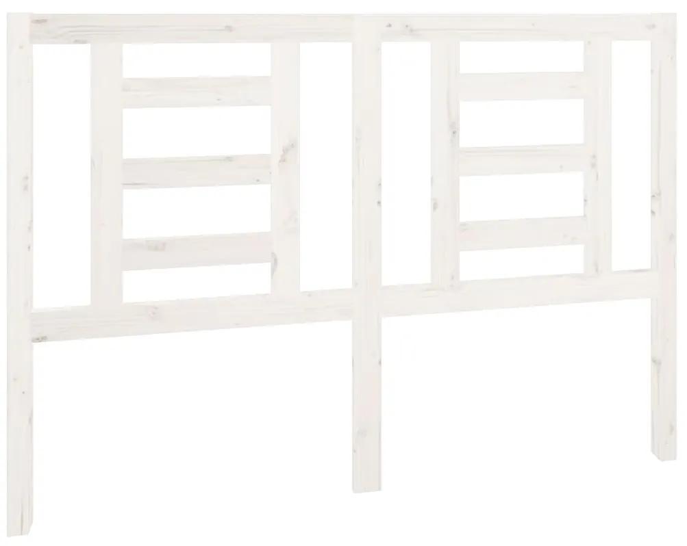 818816 vidaXL Tăblie de pat, alb, 141x4x100 cm, lemn masiv de pin