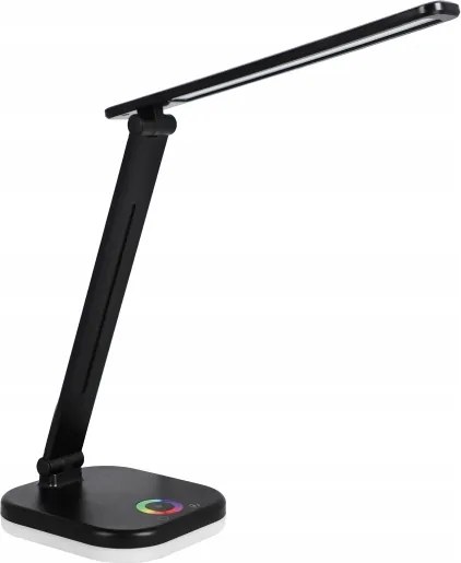 Lampă de birou LED RGBW dimabilă, cu încărcare wireless, 7W, 5V USB, negru