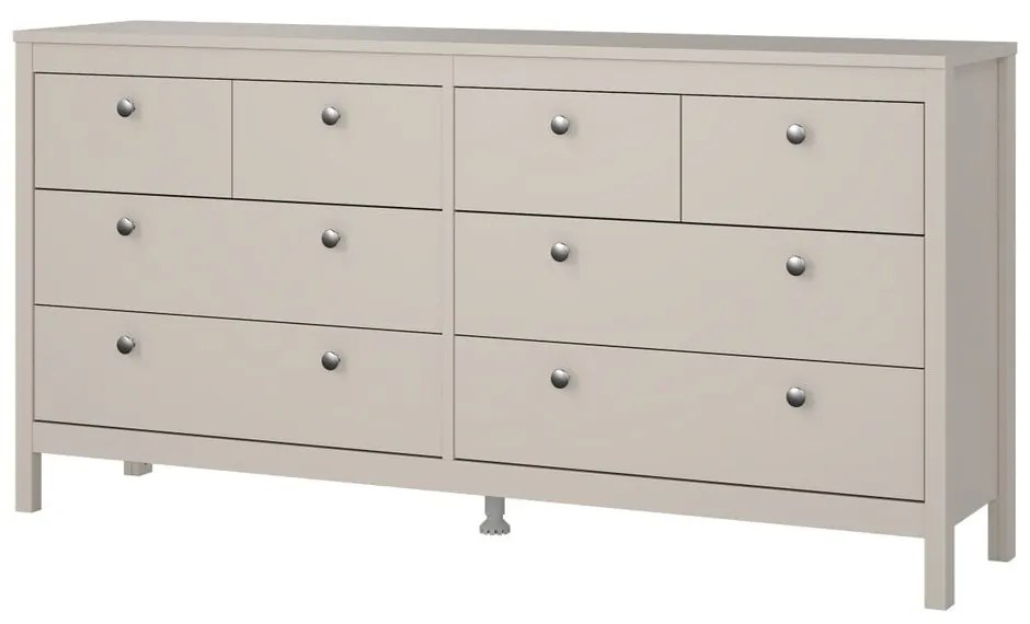 Comodă grej 159x80x38 cm Madrid – Tvilum