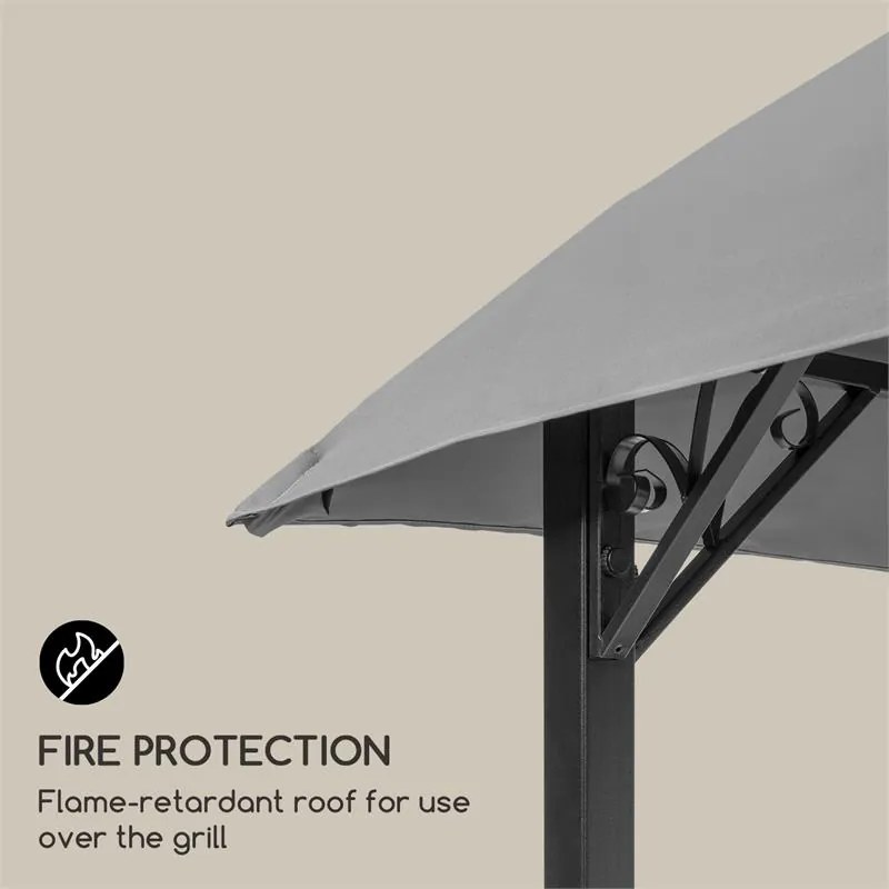 Blumfeldt Steakhouse al Sur, pavilion, 244x260x152cm, 160 g, neinflamabil, oțel, gri