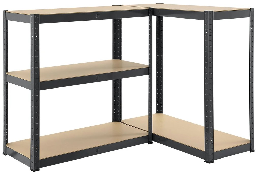 Jusky Set 2 rafturi - 180x90x40cm - gri