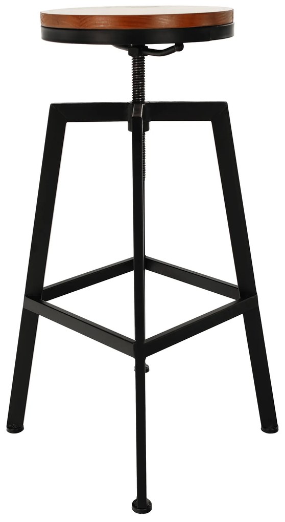 Scaun de bar, negru/ stejar, DINEA