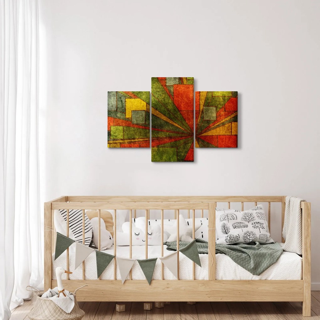 Tablou cu abstracție geometrică (90x60 cm)