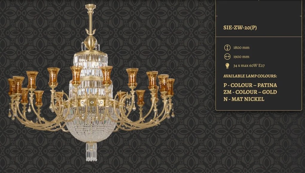Candelabru regal, elegant design LUX Sienna