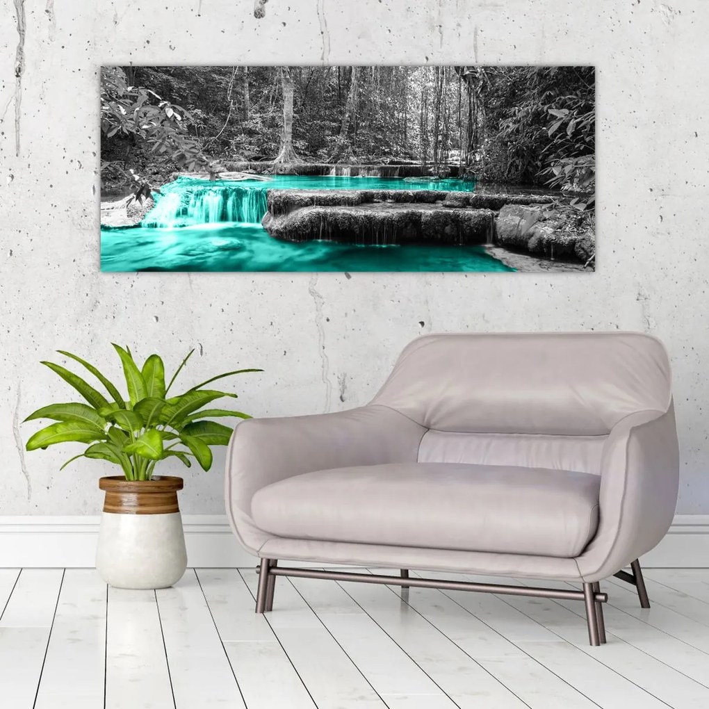 Tablou - Râul de iarnă (120x50 cm)