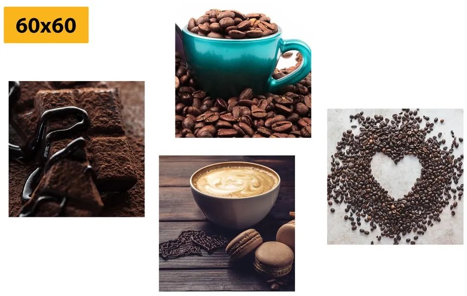 Set tablouri mirosul de cafea bună