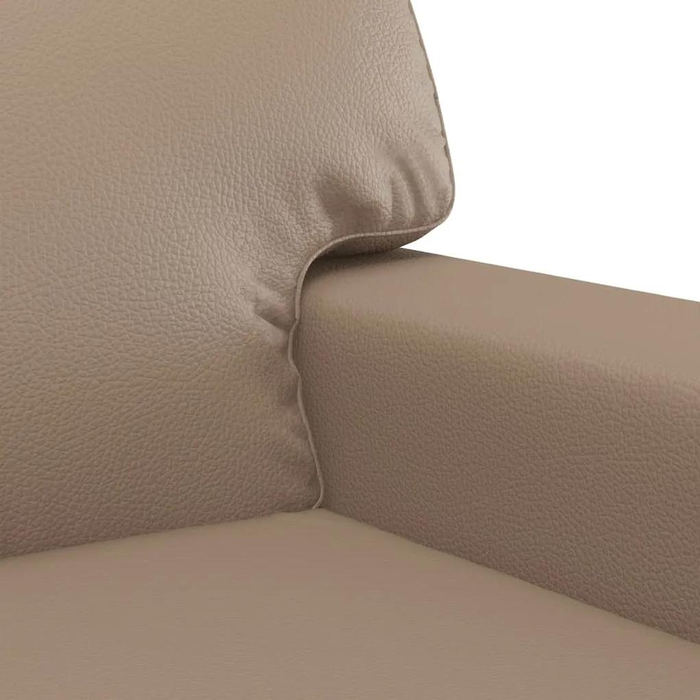 Canapea cu 3 locuri, cappuccino, 180 cm, piele ecologica Cappuccino, 214 x 77 x 80 cm