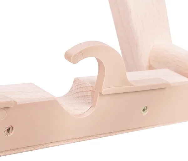 Șezlong de grădină negru/fag