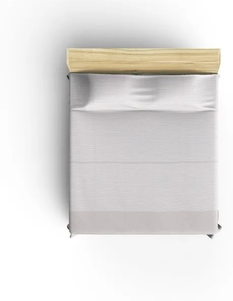 Cuvertură din bumbac pentru pat dublu Galina Beige White, 220 x 240 cm, bej deschis