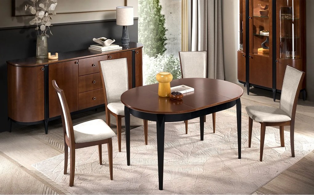 Măsuță lemn masiv Dining Elegance /250 cm, 90 × 77,5 × 160 cm