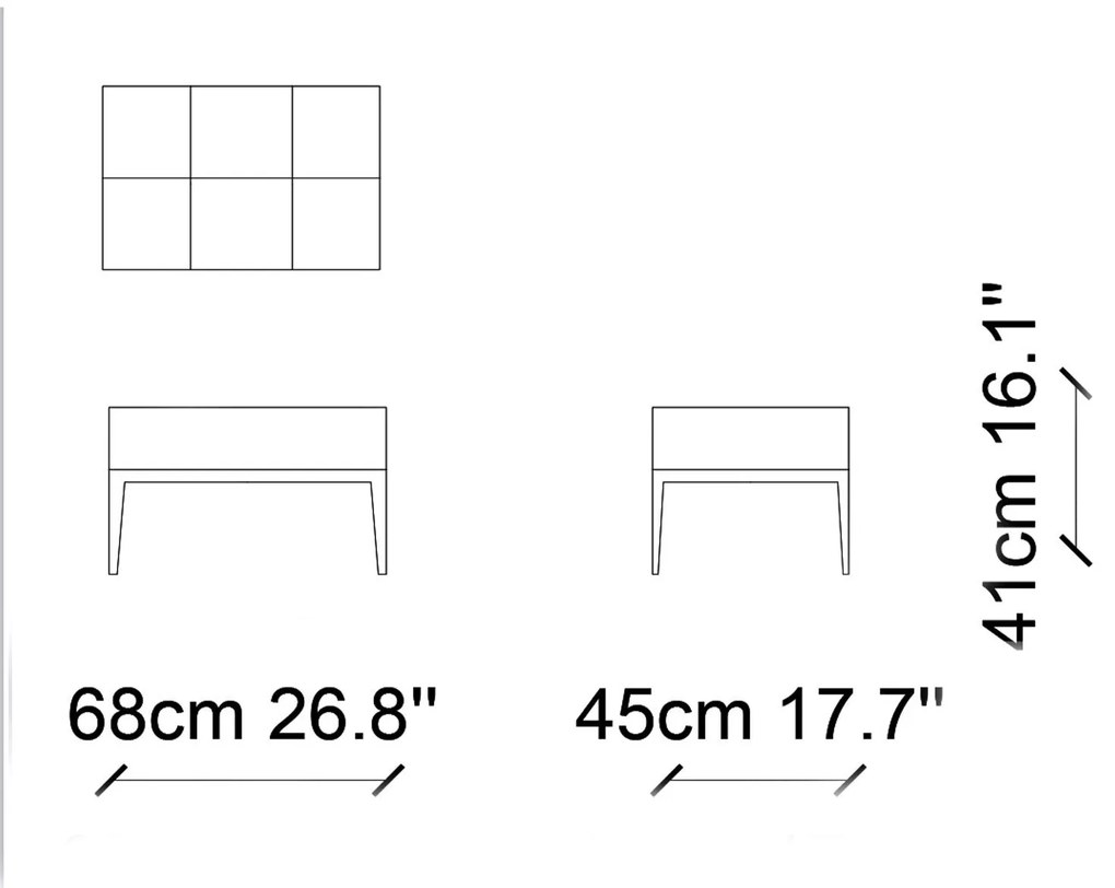 Taburet tapițat Design - Ecru