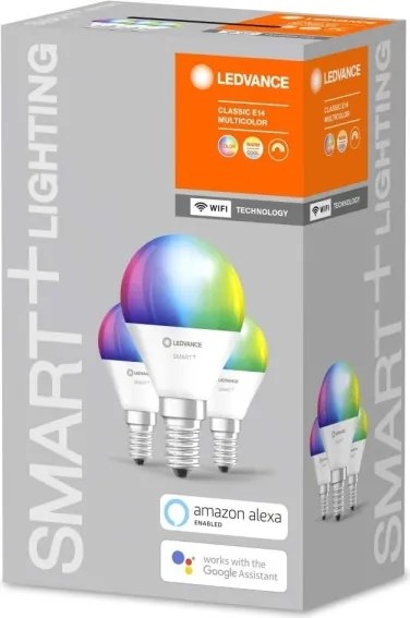 SET 3x bec LED RGBW dimabil SMART+ E14/5W/230V 2700K-6500K Ledvance