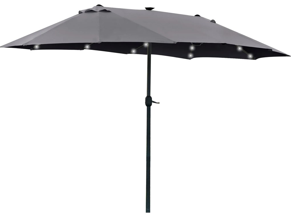 Outsunny Parasolar Ovale Gri Inchis 440 x 256 cm | Aosom Romania