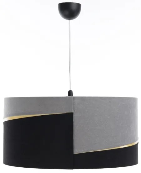 Lustră pe cablu SWING 1xE27/60W/230V negru/gri/auriu