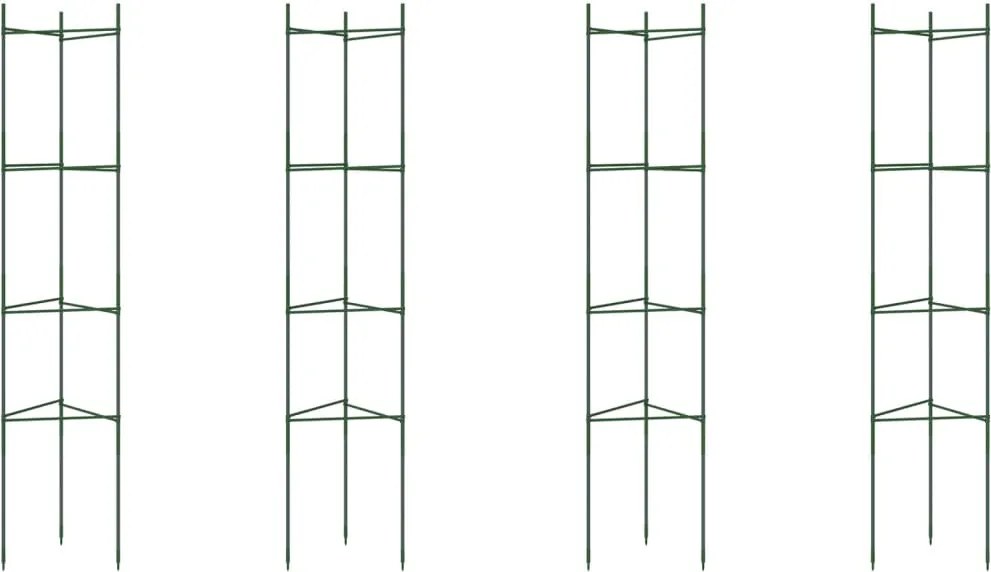 vidaXL Suport pentru roșii, 4 buc., 154 cm, oțel și PP