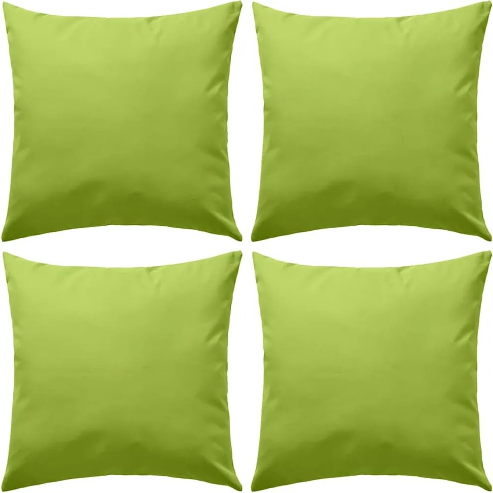 vidaXL Perne de exterior, 4 buc., verde măr, 45 x 45 cm