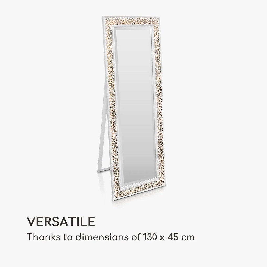 Greenford Zrkadlo s dreveným rámom obdĺžnikové 130 x 45 cm Vintage
