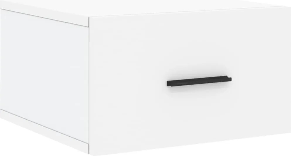 vidaXL Noptieră de perete, alb, 35x35x20 cm