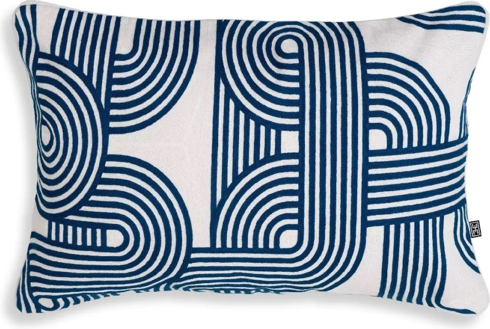 Perna decorativa design LUX Abacas albastru, alb