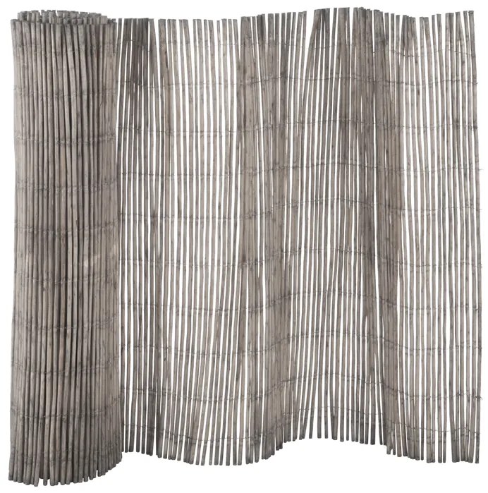 Gard de nuiele, Rachita Bambus, Gri, 200x1.5x100 cm