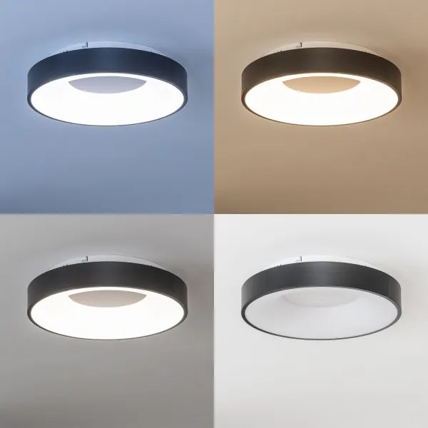 Brilagi - Plafonieră LED dimmabilă FALCON II, 67 W, 230 V, Ø 40 cm, neagră + telecomandă