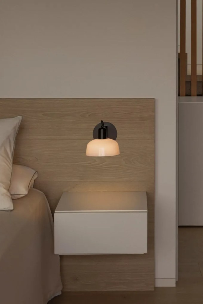 Aplica de perete cu brat directionabil TATAWIN sticla alba