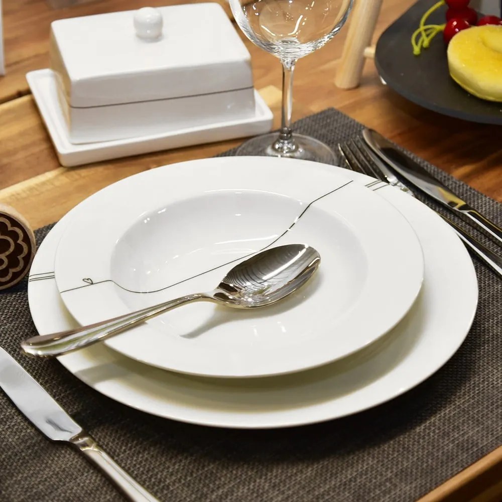 Tacâmuri argintii din oțel inoxidabil 24 buc. Mirror – Orion