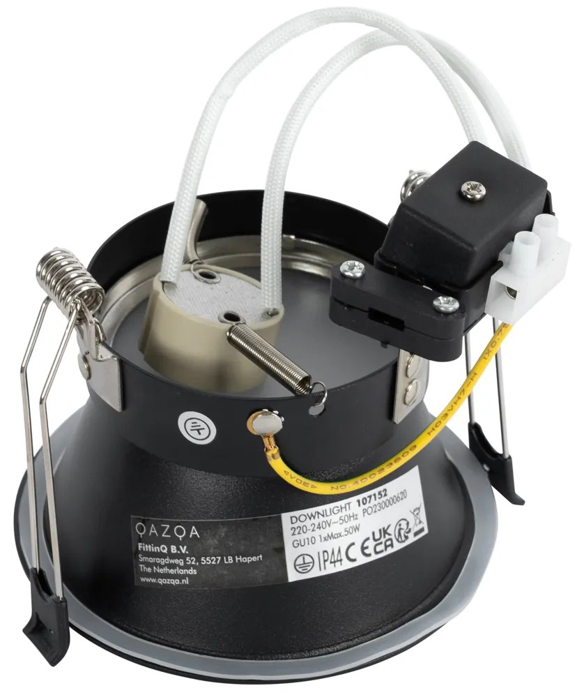 Set de 6 spoturi incastrate negre GU10 70mm IP44 - Dept