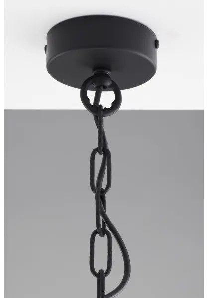 Jupiter 2107 - Candelabru cu lanț ARTHUR 5xE27/15W/230V negru/oranj/decor marmorat