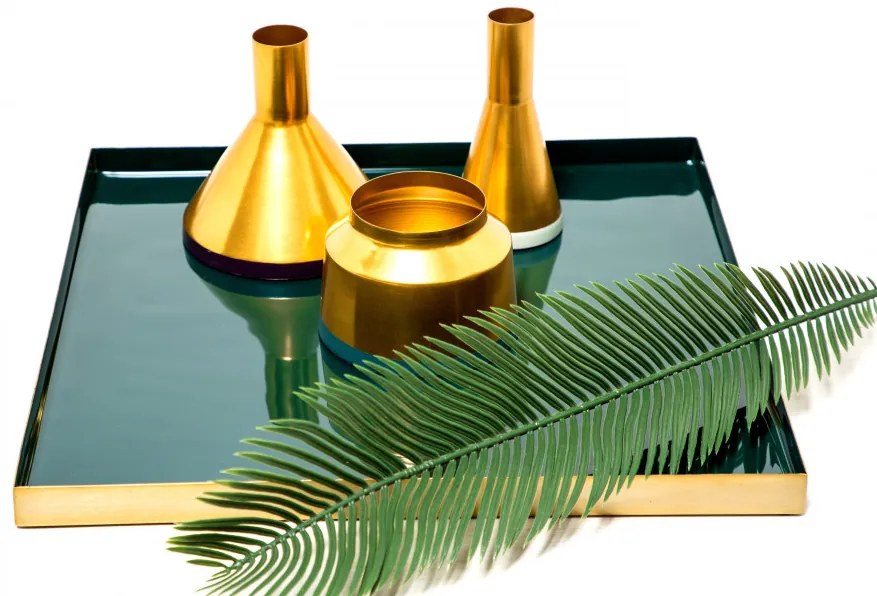 Vaze decorative Set 3 bucati Culture Auriu / Pflaume / Gri deschis / Petrol