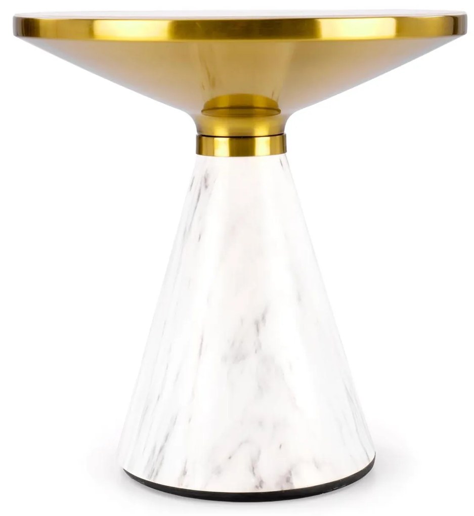Masă de cafea Toby (marmură albă + auriu). 1092461