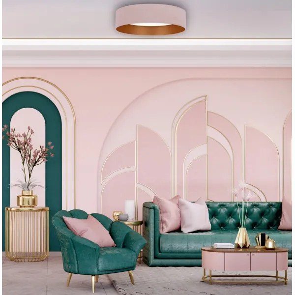 Plafonieră LED Brilagi VELVET LED/24W/230V 3000/4000/6400K roz/auriu