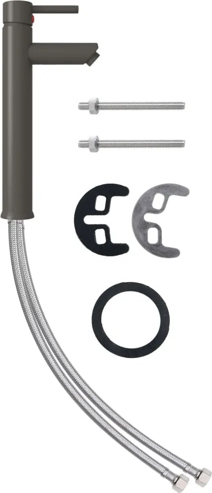 vidaXL Baterie mixer de baie, gri, 12x30 cm