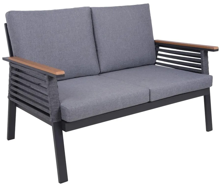 Set mobilier de grădină gri închis din aluminiu pentru 4 persoane Denia – Garden Pleasure