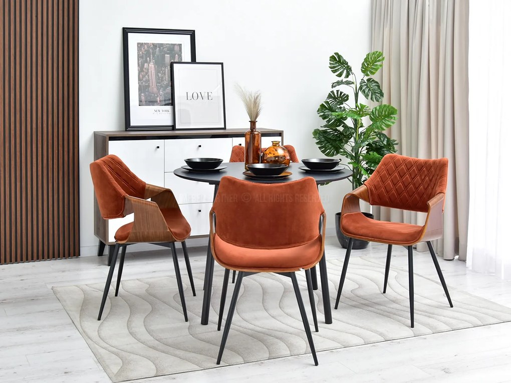 Scaun Rolf K (cupru + negru). 1111256