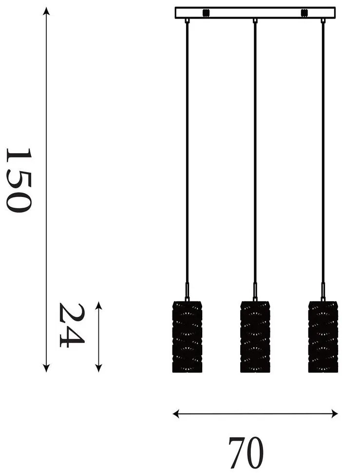 Lustra cu 3 pendule LED Modena