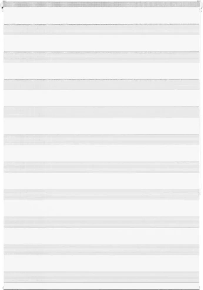 vidaXL Jaluzea tip zebra alb lățime țesătură 95,9 cm poliester