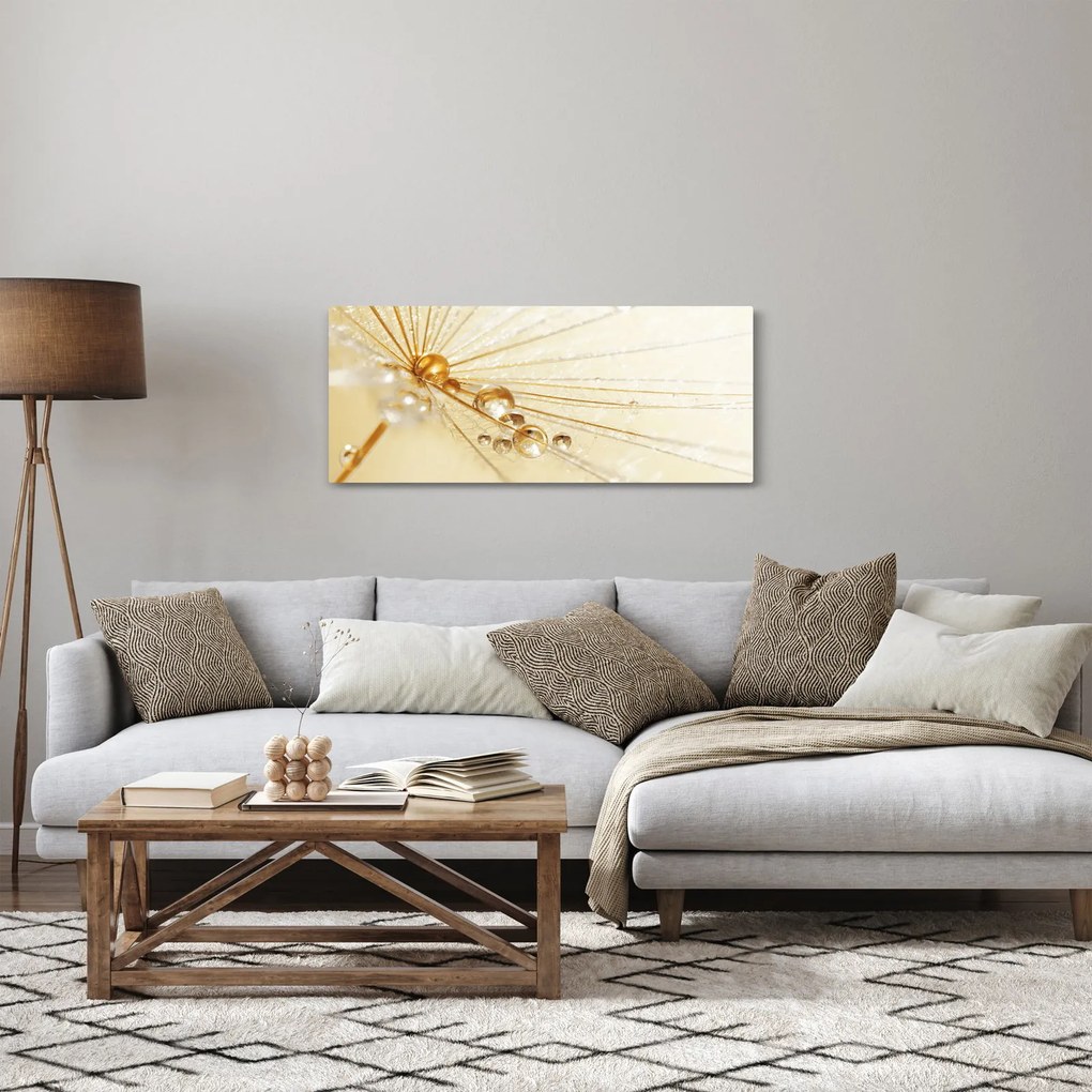 Tablou - Fotografie macro de păpădie (120x50 cm)