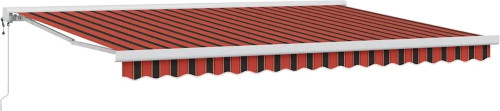 vidaXL Copertină Portocalie și maro 450 x 300 x 165 cm