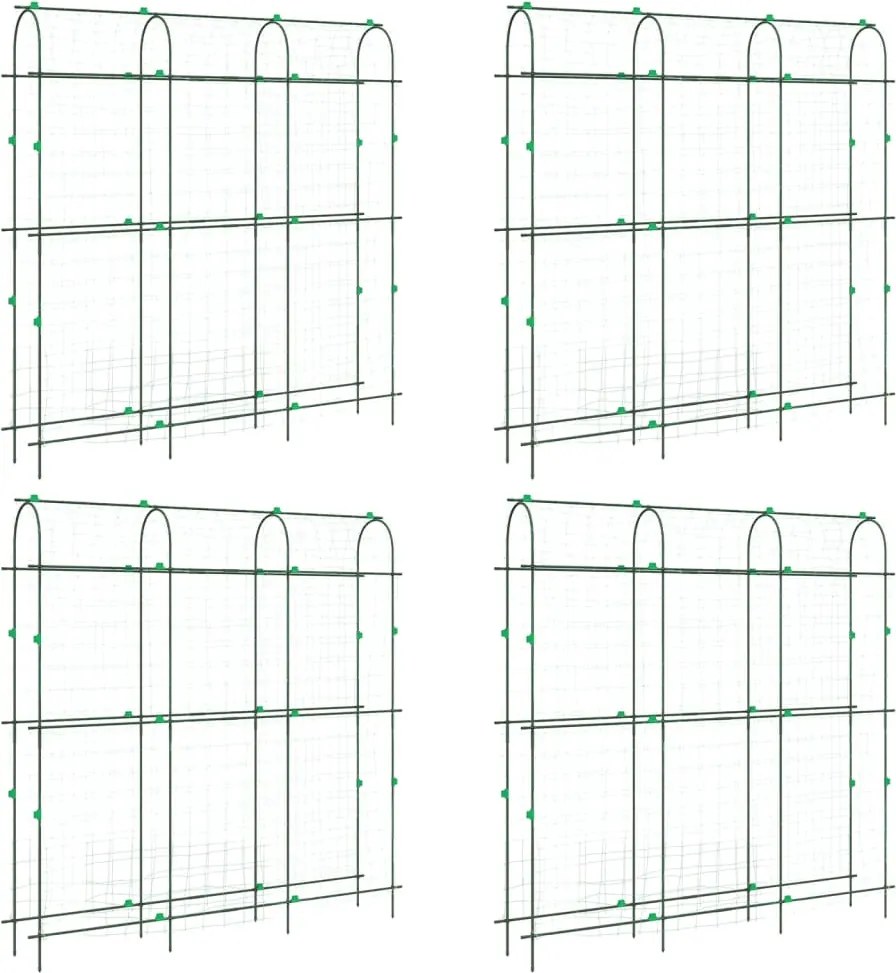 vidaXL Spaliere de grădină plante cățărătoare 4 buc. oțel, cu cadru U