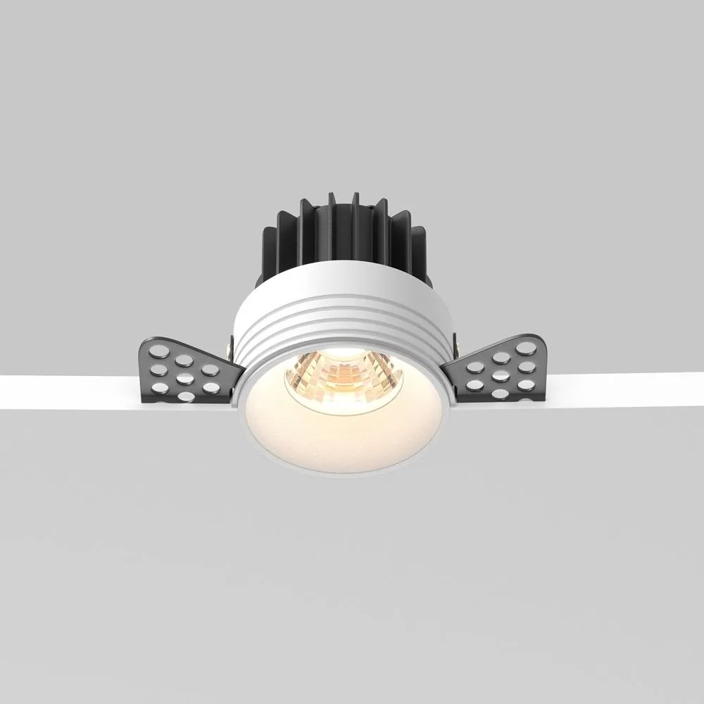 Spot LED incastrabil design tehnic Round D-9,6cm alb