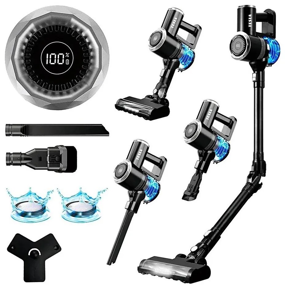 TESLA Electronics PureStar Aspirator fără fir 2în1 150W/2200mAh