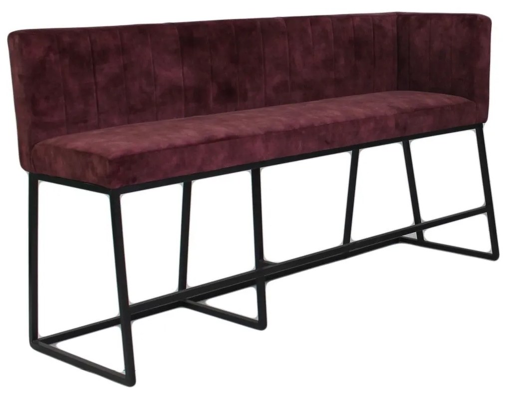 Bancheta bar din material ✔ model LUNA R | Dimensiuni: 180x71x119x75 cm